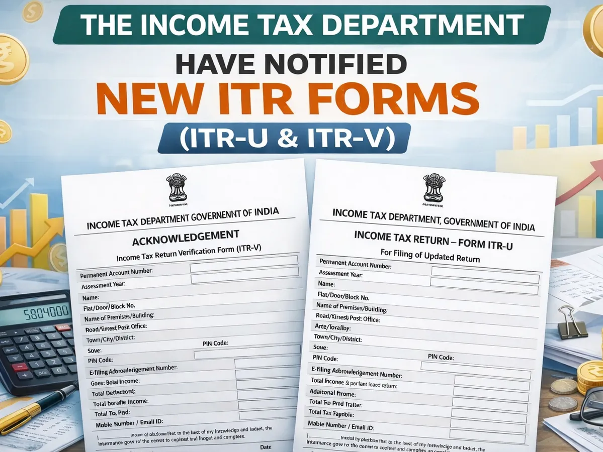 ITR filing 2026 government releases new forms for AY 2026–27 check ITR U and ITR V now