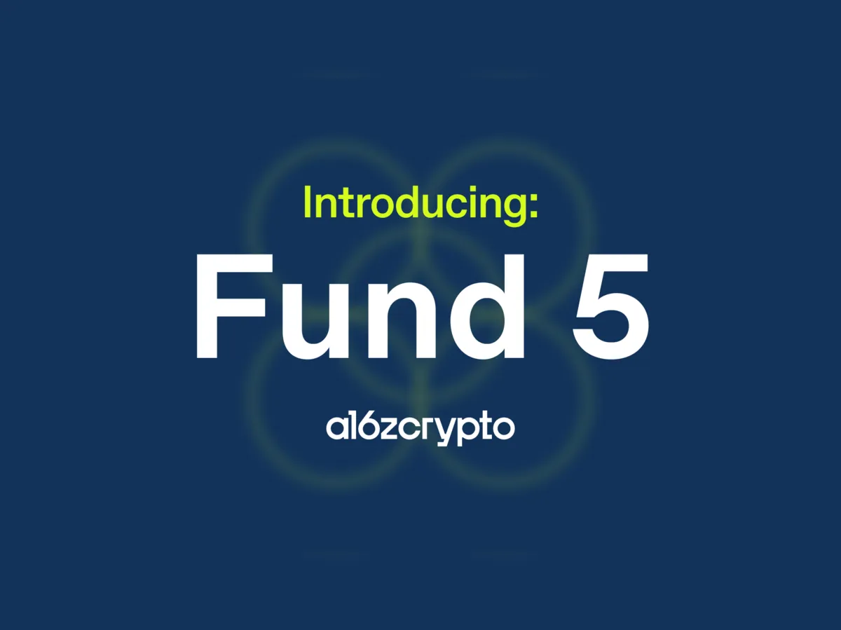 a16z crypto raises 2.2 billion for Fund V betting on stablecoins and AI agents