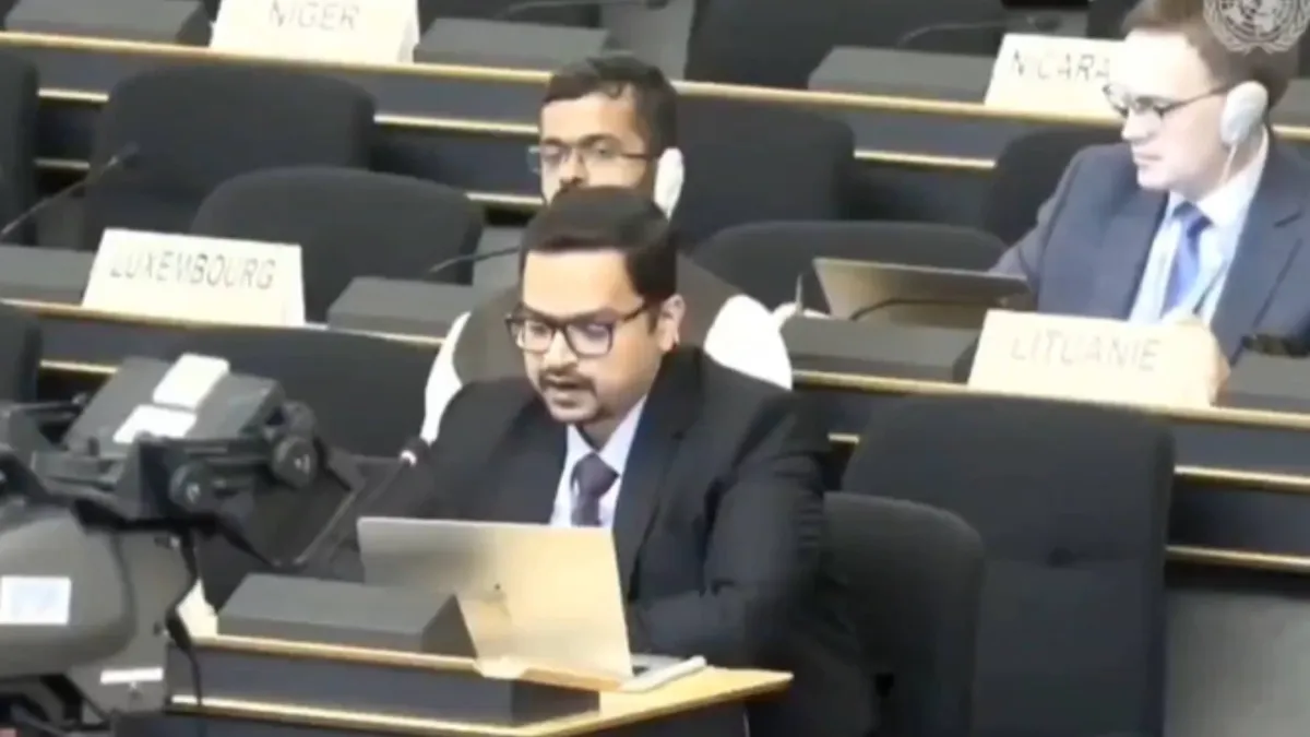 Indian diplomat Kshitij Tyagi tells UNHRC Pakistan is bombing its own people