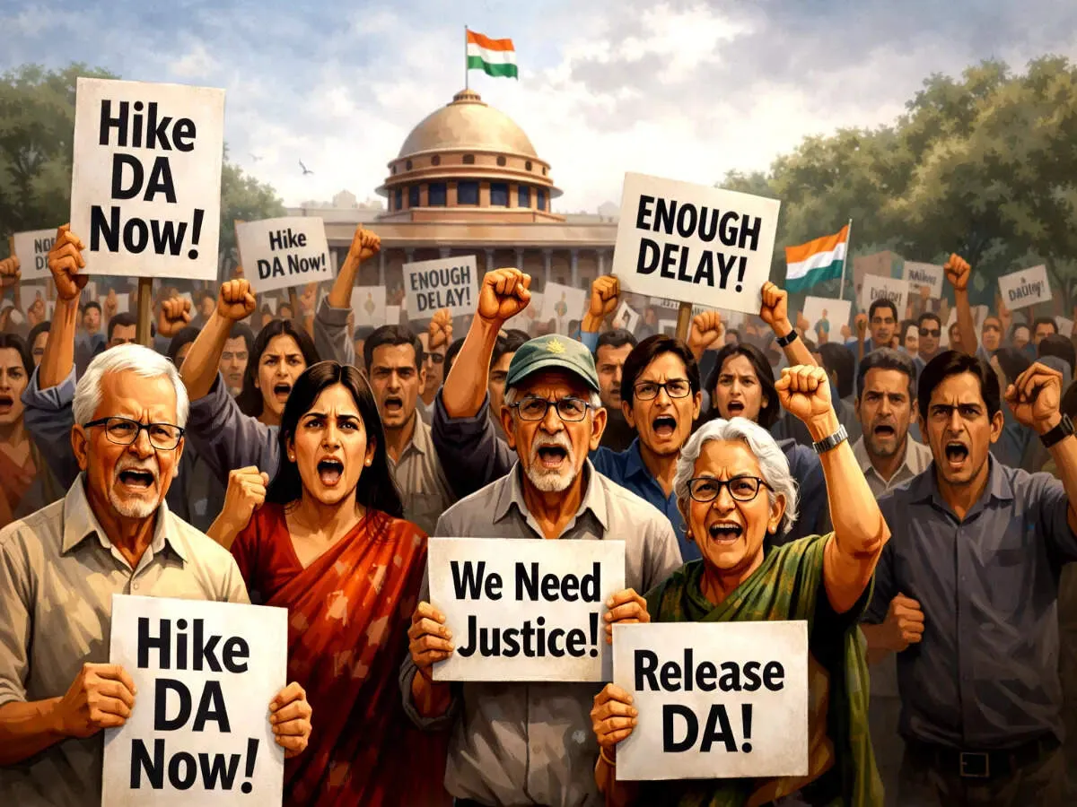 Central employees plan protest as DA hikes delay stretches into January 2026