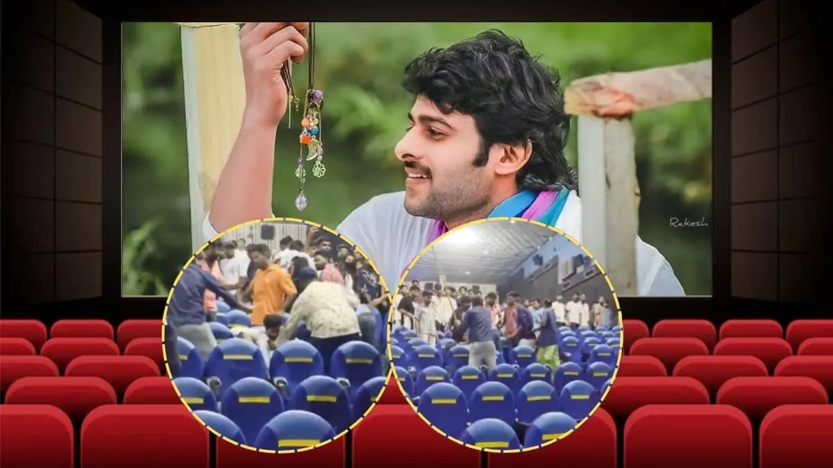 Prabhas Darling Re release Screening Turns Violent As Fan Gets Thrashed In Hyderabad Video Goes Viral
