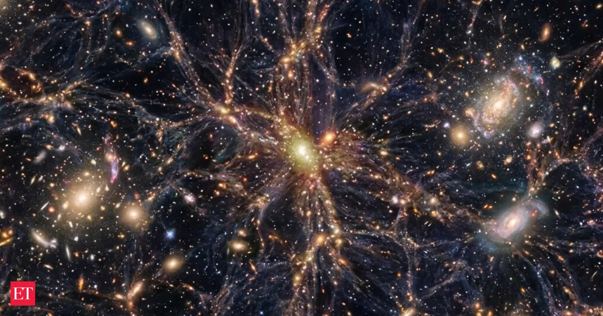 Astronomers uncover rotating cosmic filaments spanning hundreds of millions of light years