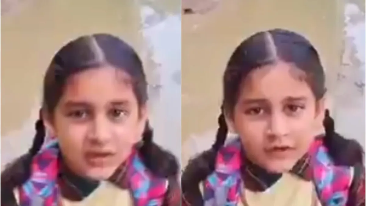 Class 1 student viral video asks Lakhimpur Kheri DM to fix road near her school