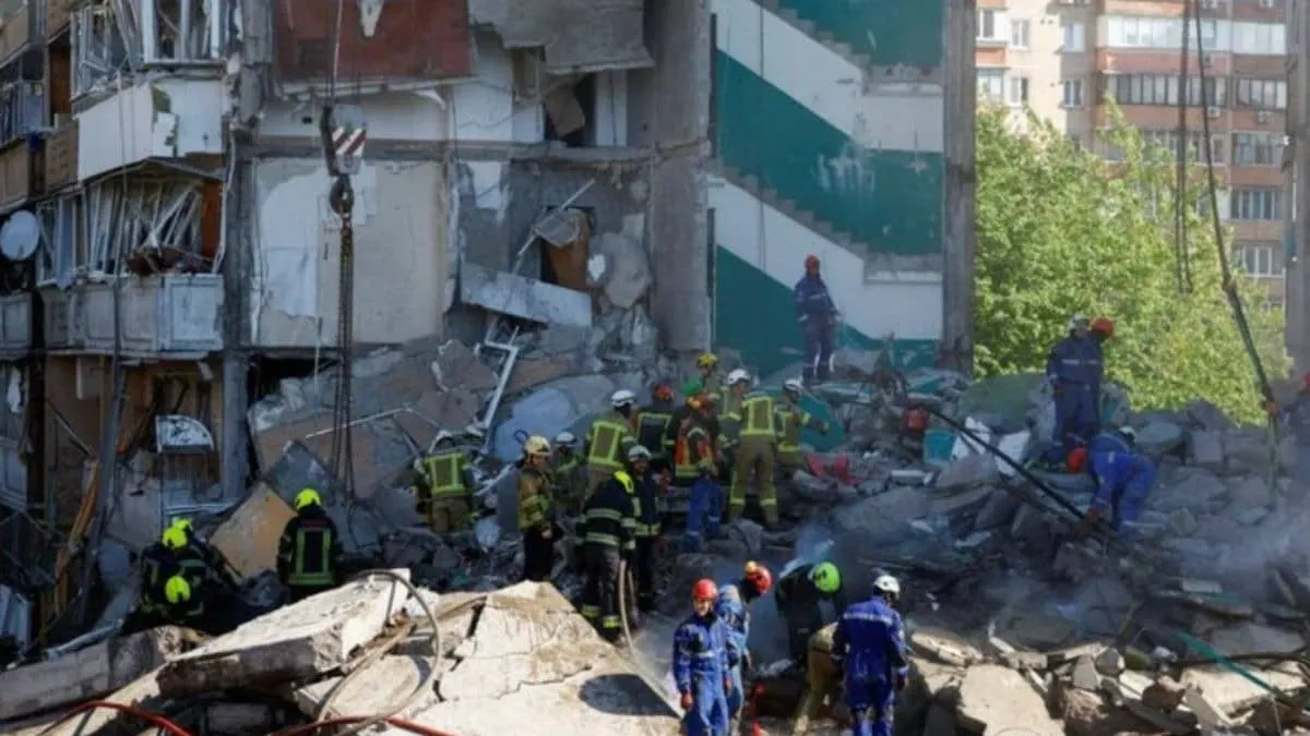 Russia unleashes largest wartime drone assault hitting Kyiv and killing at least three overnight