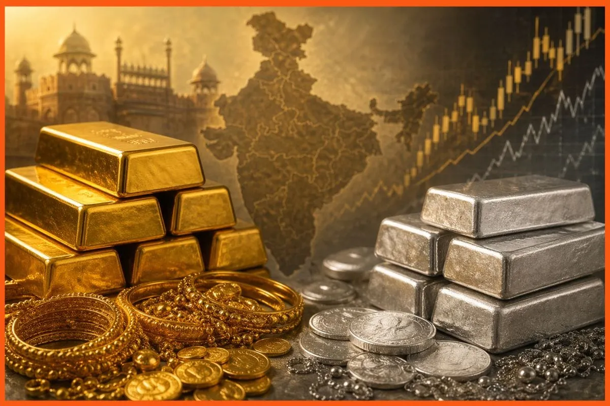 Gold and silver prices fall in India as dollar firms again see MCX and city rates today