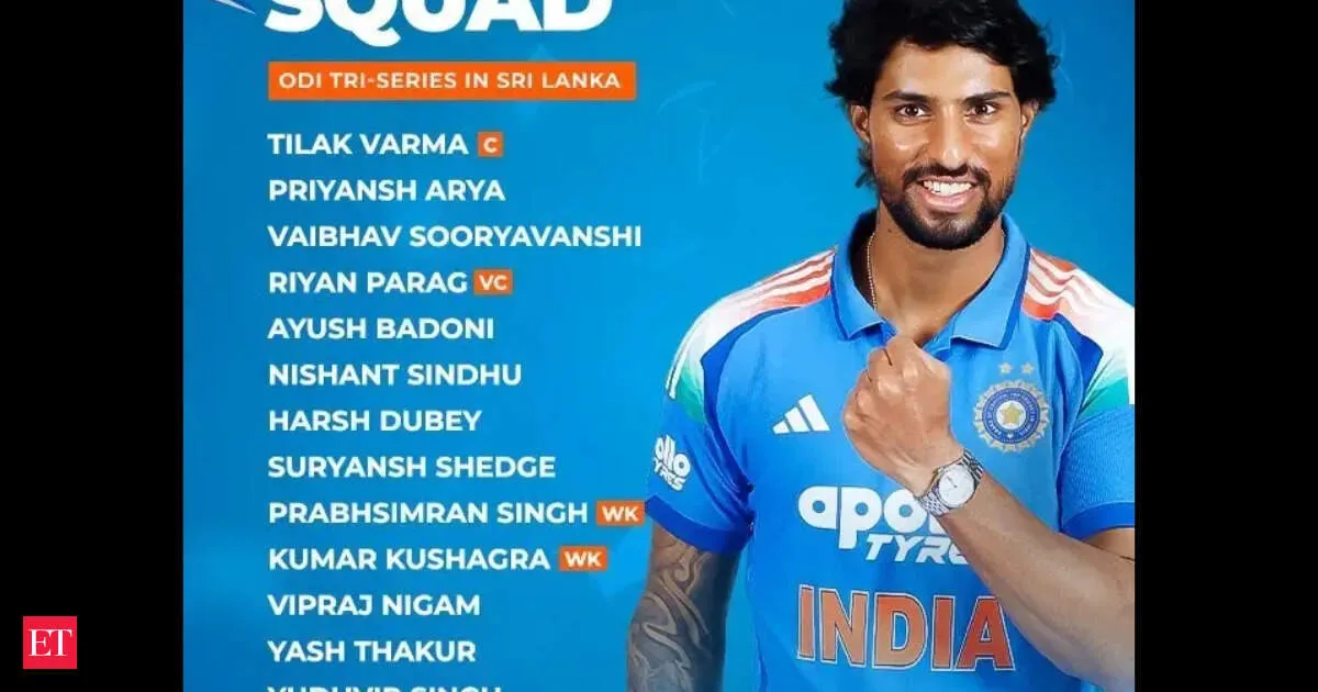 India A Squad for Sri Lanka ODI Tri Series 2026 Announced Tilak Varma Leads