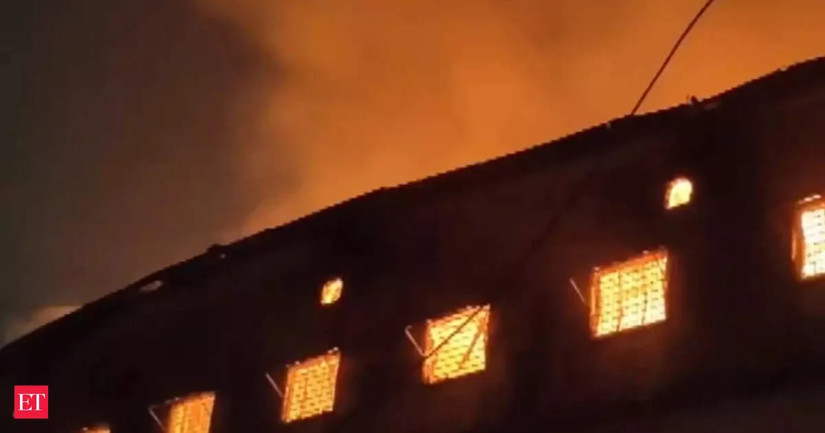 Fire engulfs Ahmedabad commercial complex 25 rescued from trapped floors no casualties