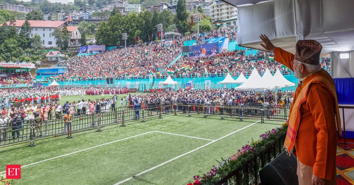 Modi in Sikkim launches dozens of projects for Northeast calling it Asht Lakshmi