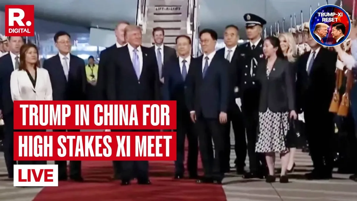 Trump lands in Beijing as VP meets him on tarmac in high stakes superpower showdown