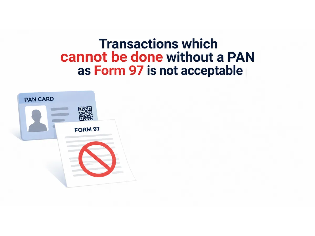 PAN becomes mandatory for high value buys from April 1 2026 no Form 97 fallback