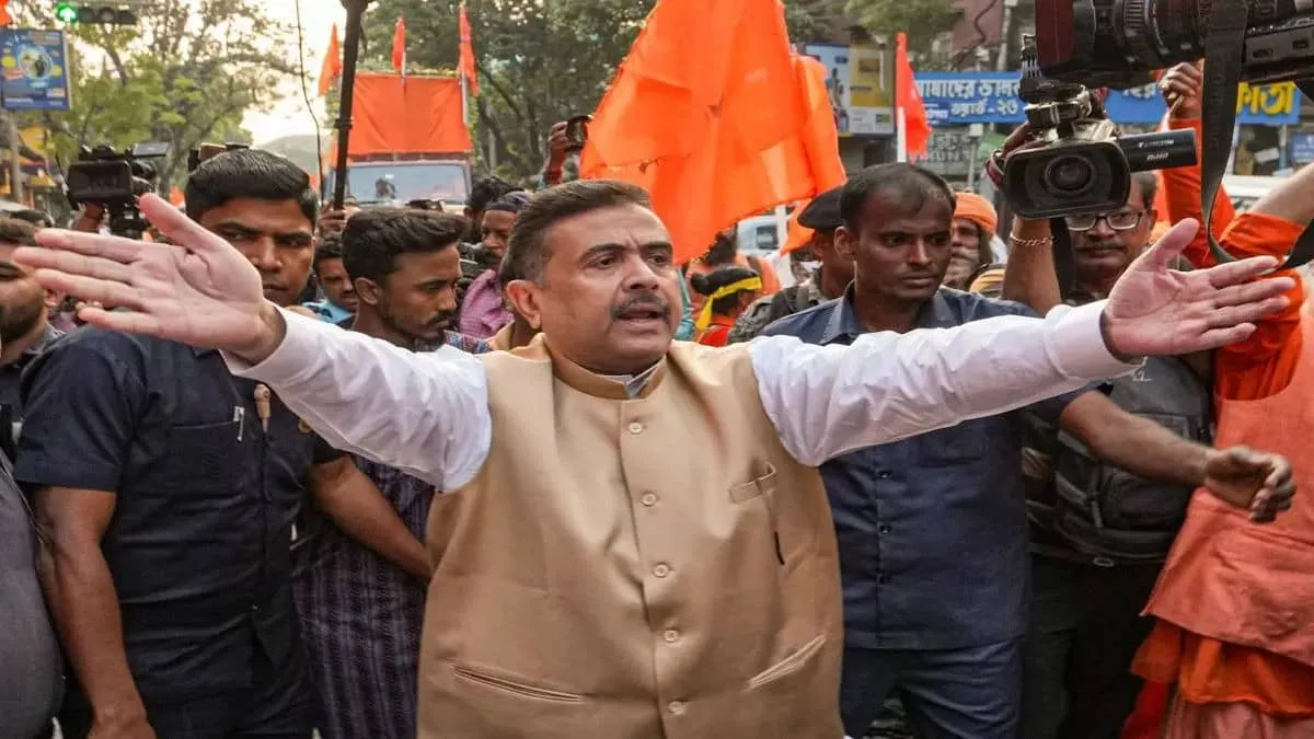 Suvendu Adhikari Questions Mamata’s Huge Entourage at Bhabanipur Polling