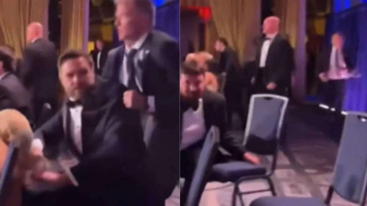JD Vance Pulled by the Shoulders During White House Dinner Shooting Video Goes Viral