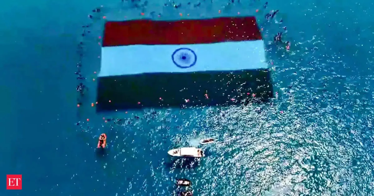India breaks Guinness record with massive underwater national flag in Andaman