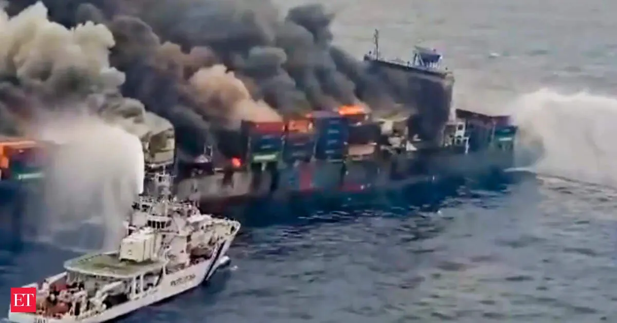British warship caught fire near Qatar after unknown projectile strike