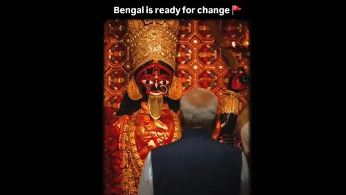 BJP banks on Kali prayers as early trends show BJP leading in Bengal