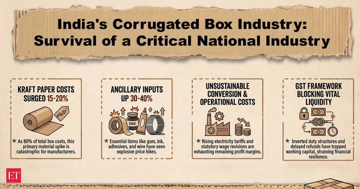 Corrugated box makers warn costs are surging and GST refunds stuck—price hikes may be next