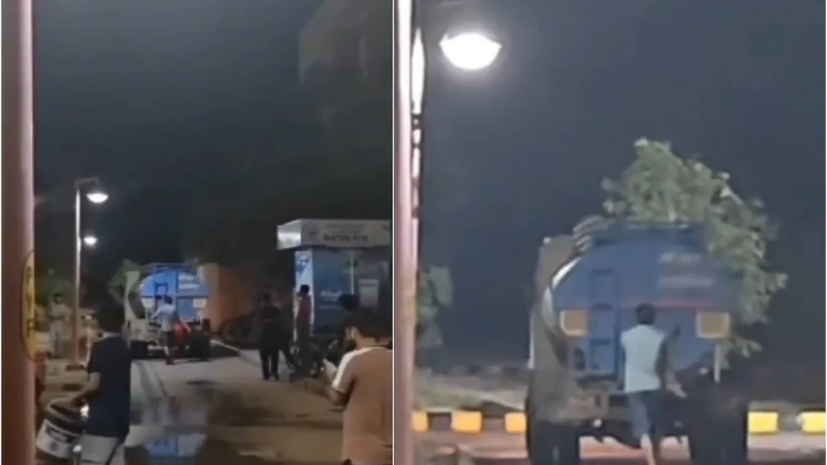 IIT Jodhpur water tanker chaos goes viral as students race for drinking water