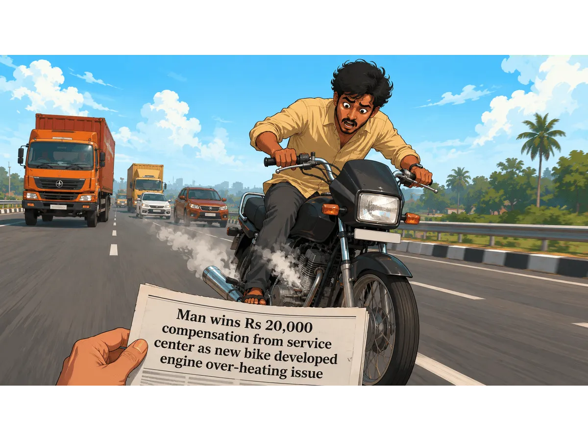Bike buyer wins Rs 20000 compensation after engine overheating and repeated defects