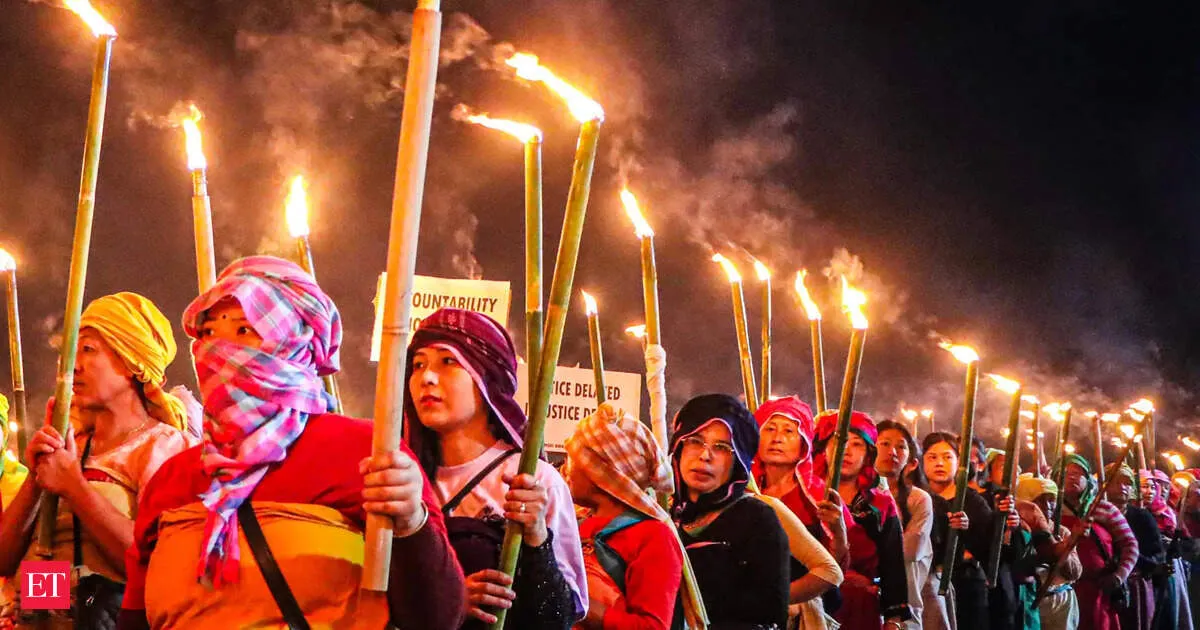 Kuki militants cross from Myanmar torch Tangkhul villages in Manipur two reported missing
