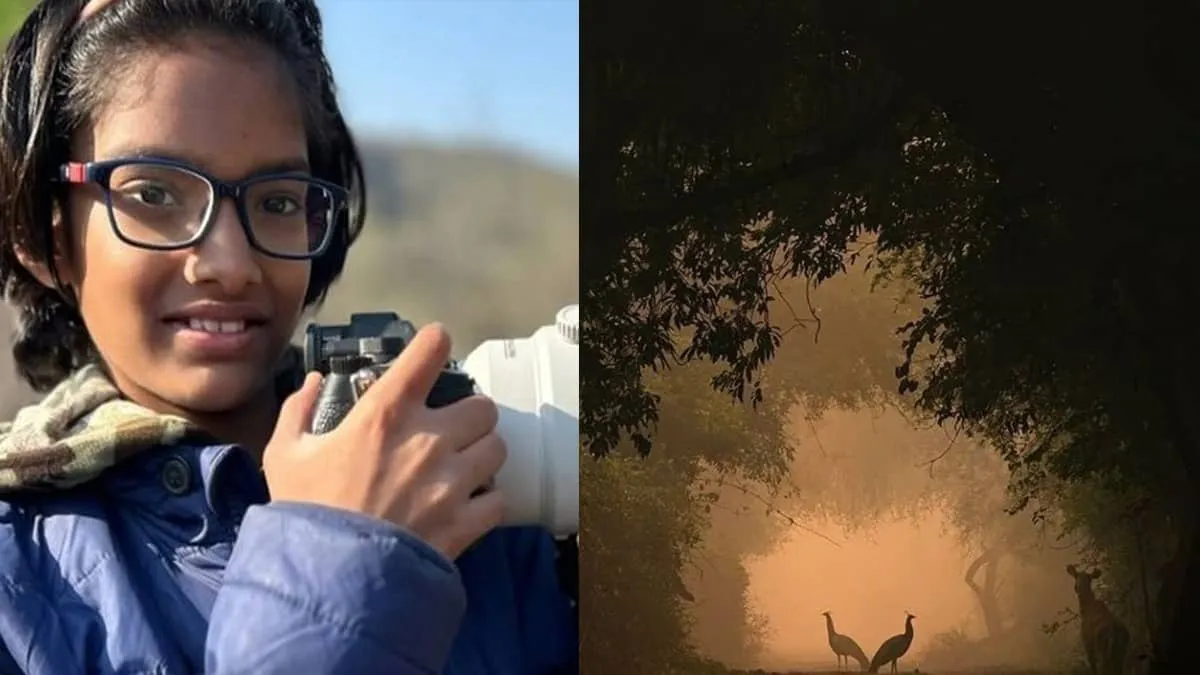 Nine Year Old Shreyovi Mehta Wins Global Wildlife Photo Acclaim For Peafowl Moment in Rajasthan