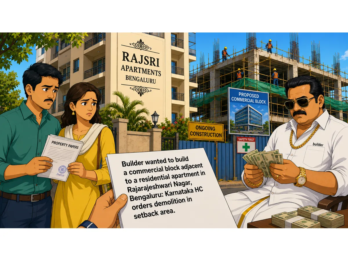 HC orders Bengaluru builder demolition after missing fire NOC exposes illegal setback construction