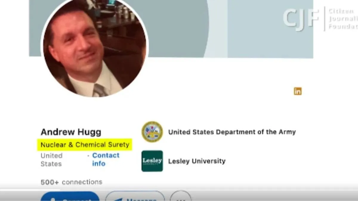 Andrew Hugg US nuclear chief put on leave after alleged sensitive intel video surfaces