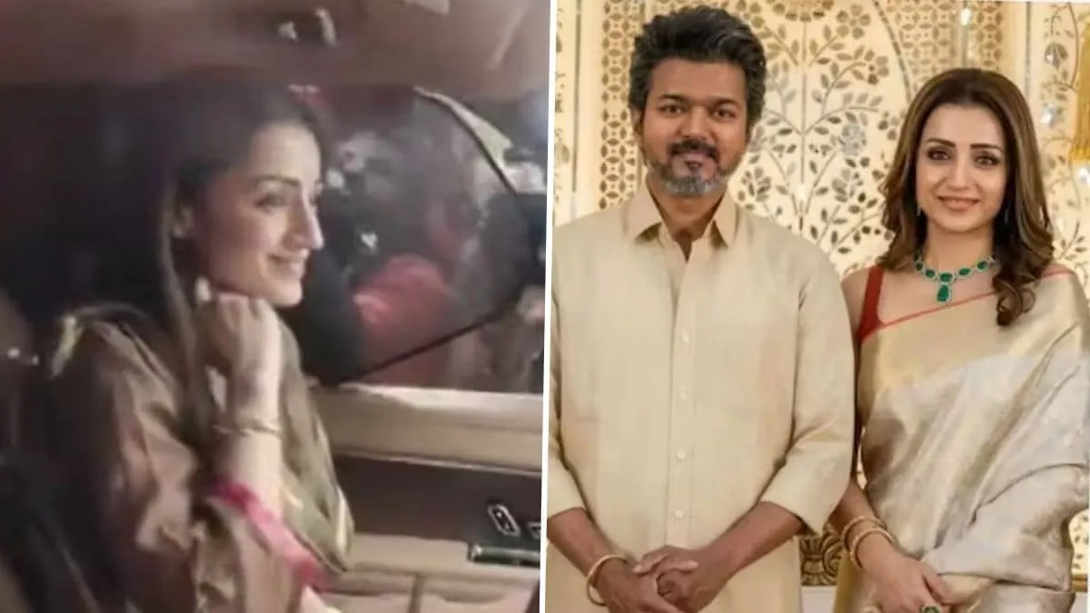 Trisha Krishnan Visits Vijay Home as TVK Surges in Tamil Nadu Poll Trends