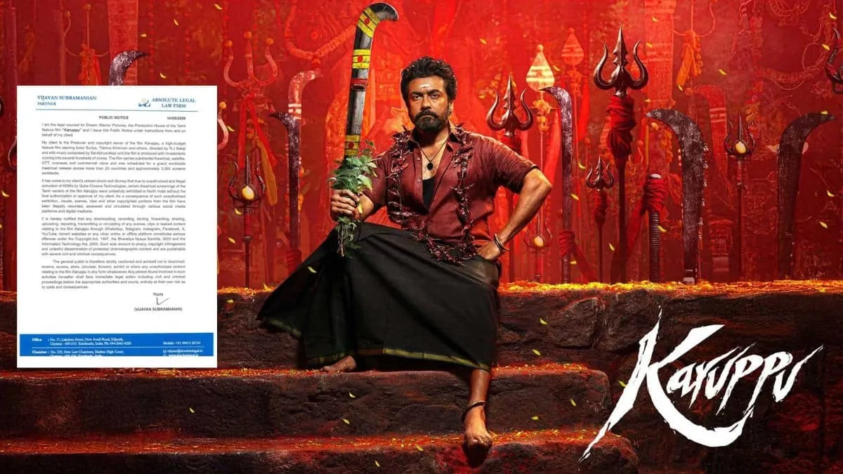 Karuppu makers cancel release at last minute while warning of legal action over leaked clips